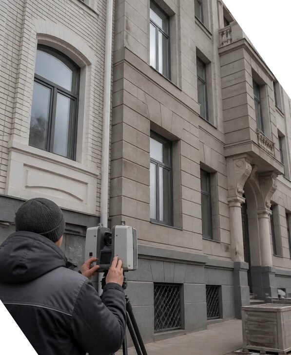 Лазерное сканирование фасадов зданий для обследования в Сыктывкаре